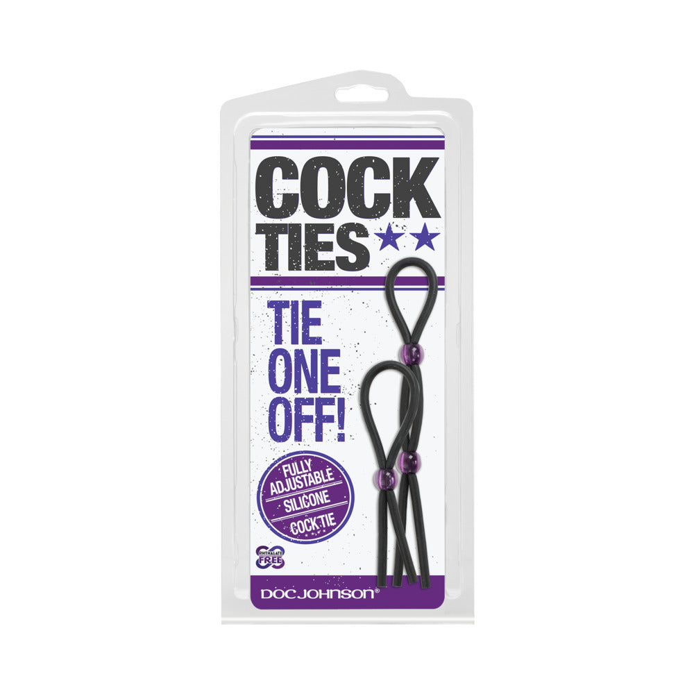 Cock Ties (Black)  Lasso-Bolo