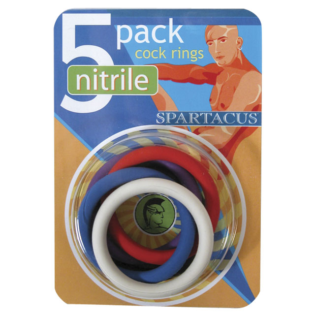 Spartacus Nitrile Cock Rings (5 Per Package-1.5in each)