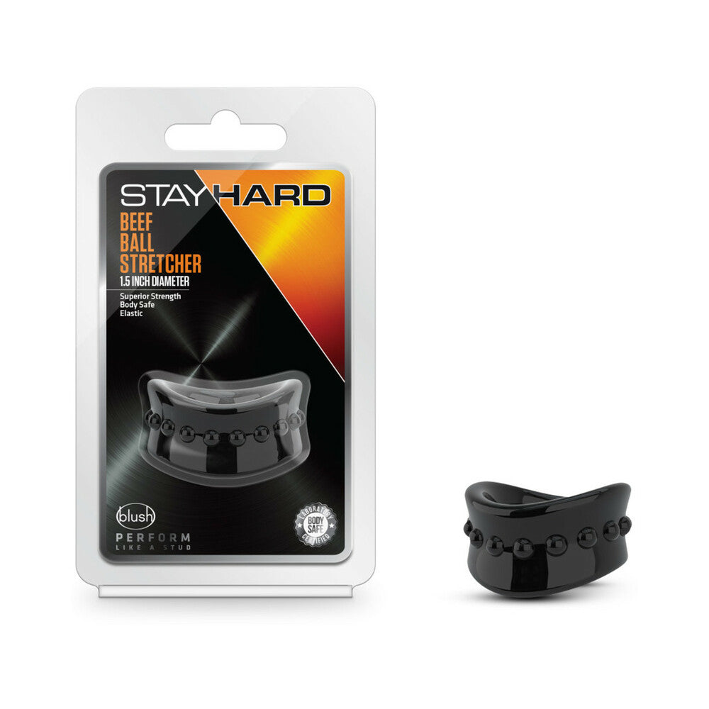 Stay Hard Beef Ball Stretcher 1.5 in. Black