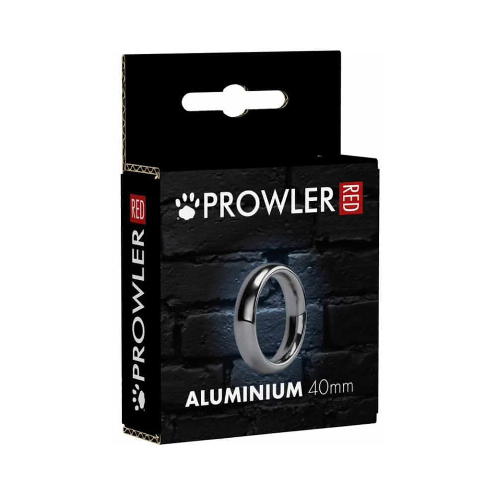 Prowler RED Aluminum Silver 40mm Ring