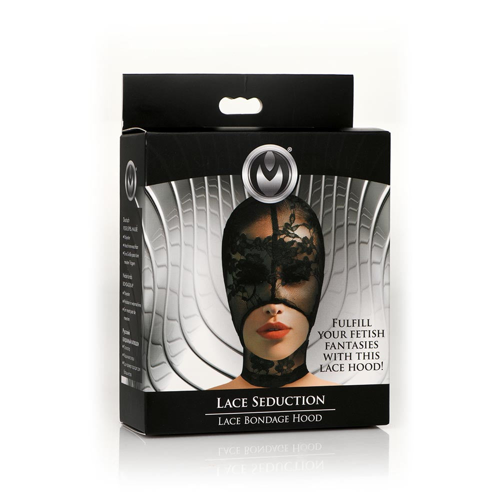 Master Series Lace Seduction Bondage Hood